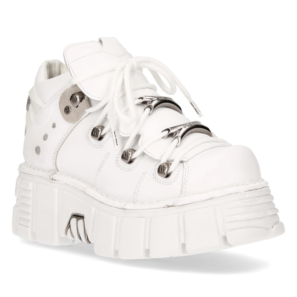 New Rock - M-106N-C27 Baskets à plateforme - Blanc